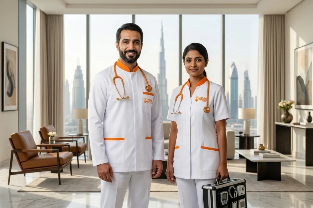 Hello Doctor Dubai 24/7 DHA Licensed On-Call Medical Team
